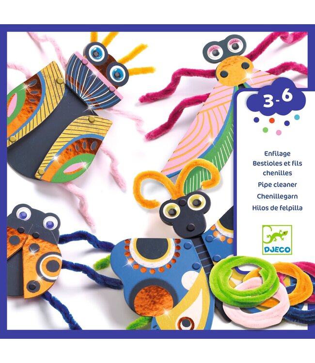 Djeco | Pipe Cleaner | Chenille | Yarn Bugs | 3 - 6 jaar