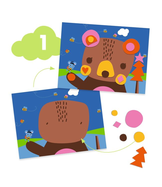 Djeco | 6 creatieve activiteiten | the Mouse and his Friends | +18 maanden