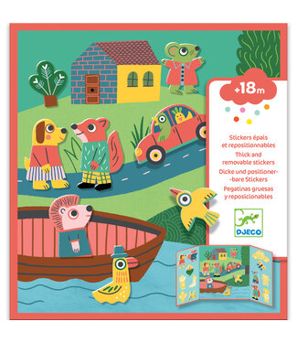 Djeco Djeco | Thick and Removable Stickers | Dieren | +18 maanden