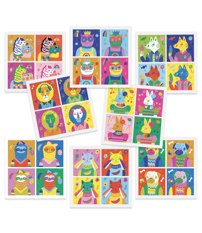 Djeco | Create with Stickers | Inspired by | Andy Warhol | 5 - 99 jaar