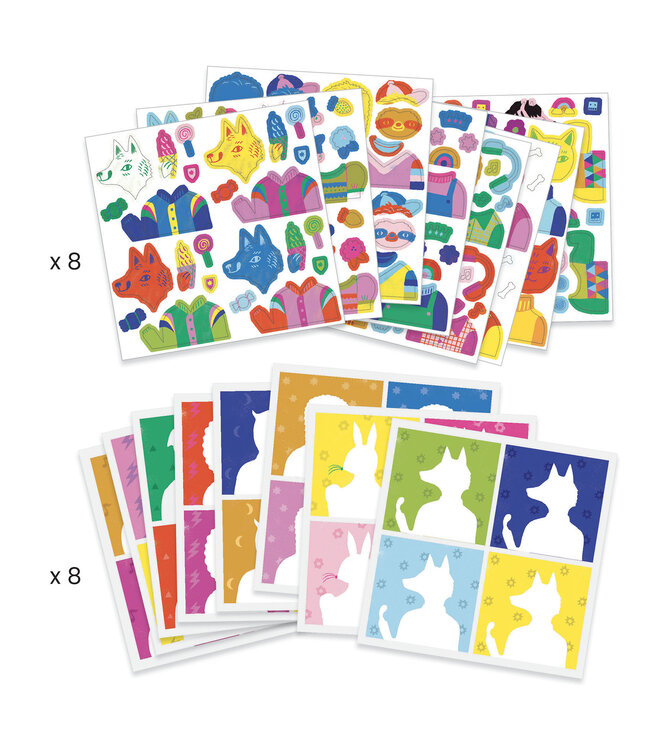 Djeco | Create with Stickers | Inspired by | Andy Warhol | 5 - 99 jaar