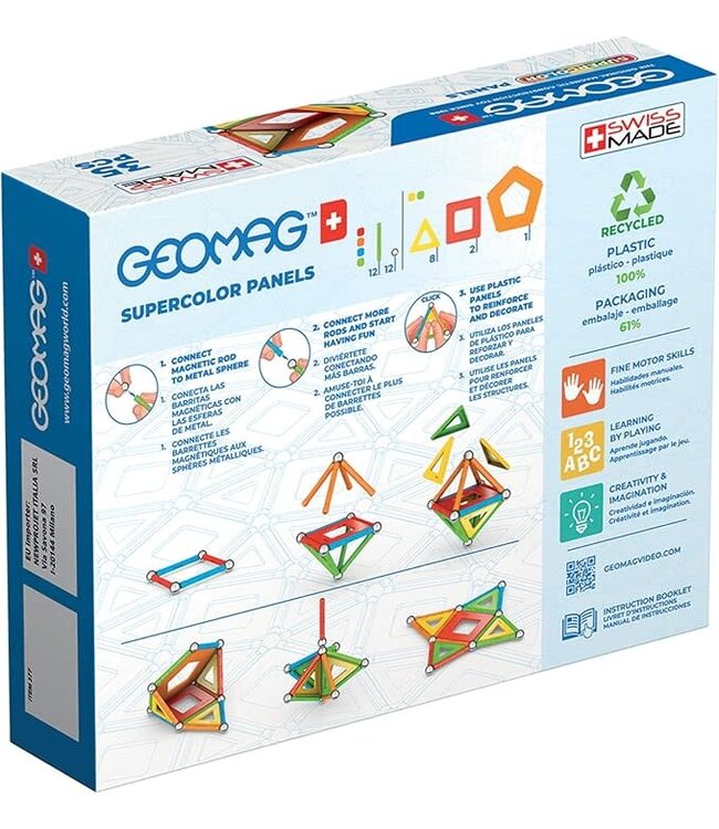 Geomag | Super Color | Recycled | 35 delig | inclusief 11 panelen | 5 - 99 jaar