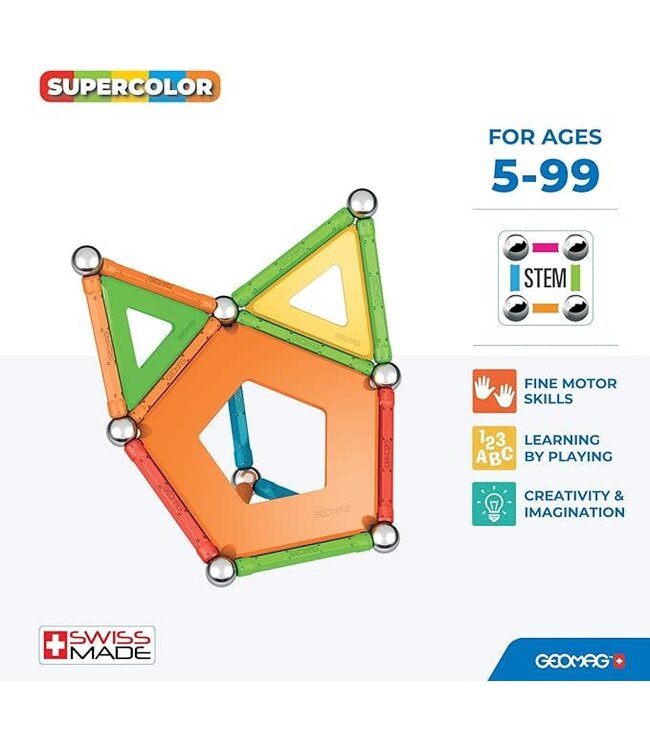 Geomag | Super Color | Recycled | 35 delig | inclusief 11 panelen | 5 - 99 jaar