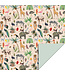 HOP Cadeaupapier | Jungle Beige | Pistache | 70 cm x 3 mtr