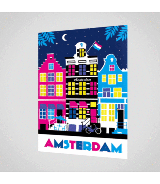 Orange Panda | Lenticulaire Kaart Bewegend | Canal Houses