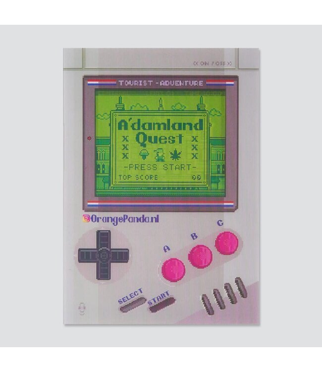 Orange Panda | Lenticulaire Kaart Bewegend | after Gameboy
