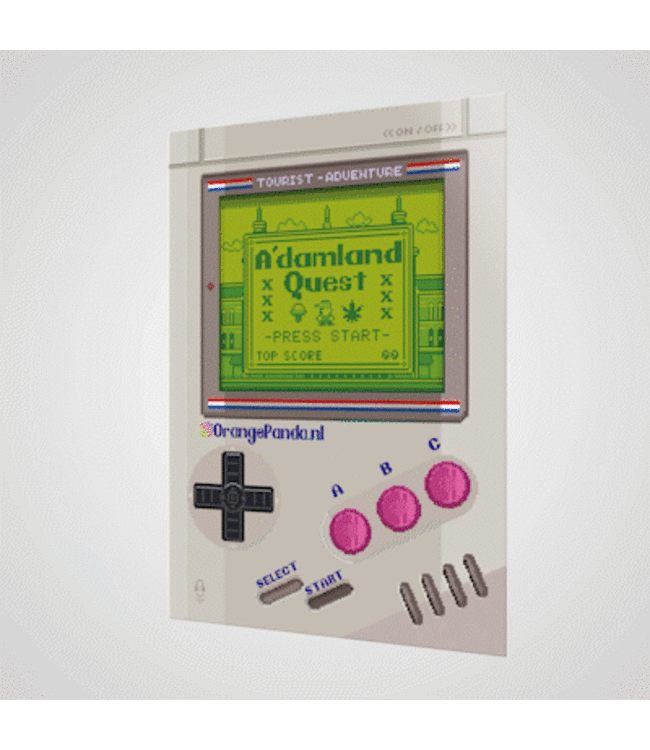 Orange Panda | Lenticulaire Kaart Bewegend | after Gameboy