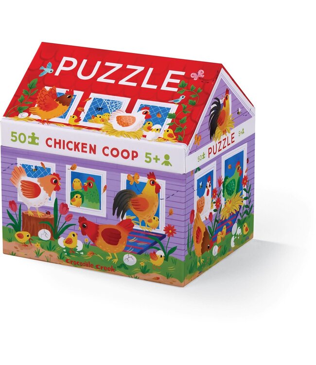 Crocodile Creek | Shaped Puzzle | Chicken Coop | 50 stukjes | 5+