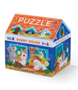 Crocodile Creek Crocodile Creek | Shaped Puzzle | Bunny House | 50 stukjes | 5+