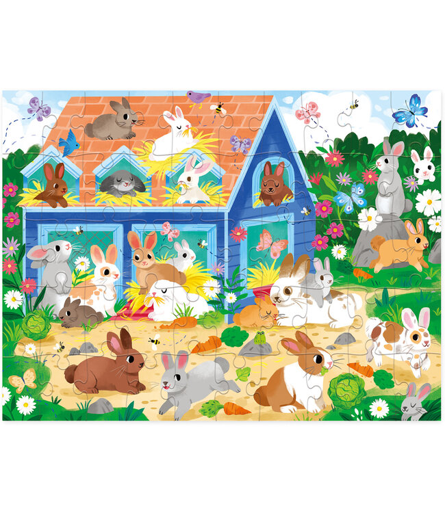 Crocodile Creek | Shaped Puzzle | Bunny House | 50 stukjes | 5+