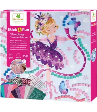 Sycomore | Stick'n Fun | 5 Large Mosaiques | Ballerinas | 5+