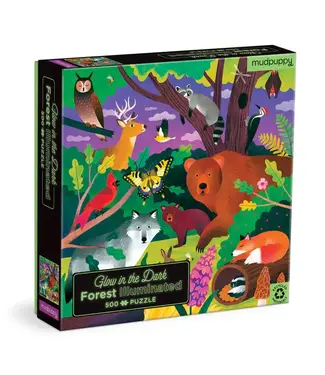 Mudpuppy Mudpuppy | Glow in the Dark Puzzle | Forest Illuminated | 51 x 51 cm | 500 pieces | 8+