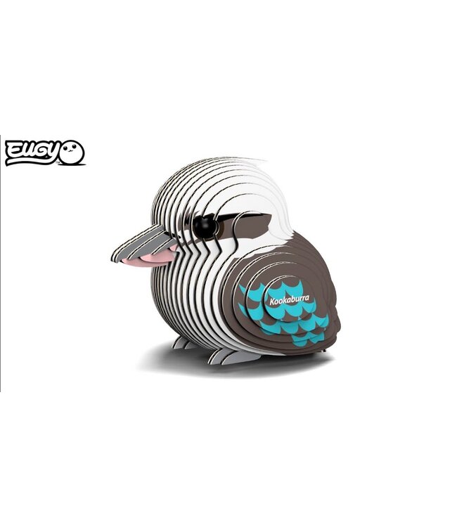 Eugy | 3D Cardboard Model Kit | Vogel | Kookaburra | Reuzen IJsvogel | 6+