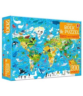 Usborne | Boek & Puzzel | Dieren van de Wereld | 200 stukjes | 5+