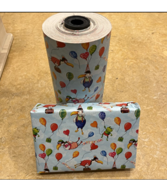 Afhalen | Cadeaupapier | Birdy | Uitverkoop | 30 cm breed | Circa 125 meter op de Rol