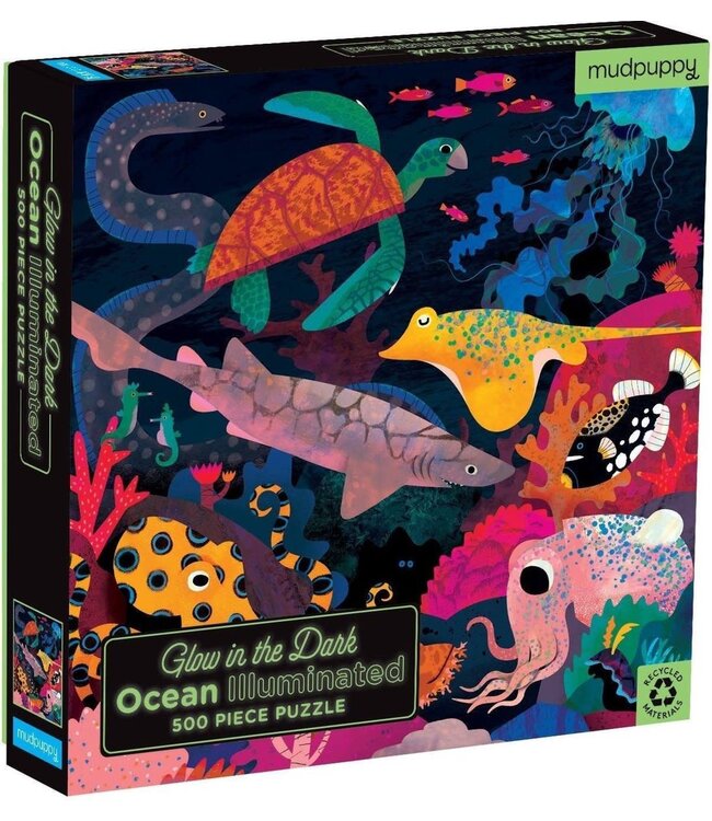 Mudpuppy | Glow in the Dark Puzzle | Ocean Illuminated | 500 pcs | 8+