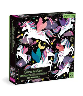 Mudpuppy Mudpuppy | Glow in the Dark Puzzle | Unicorns Illuminated | 300 pcs | 7+
