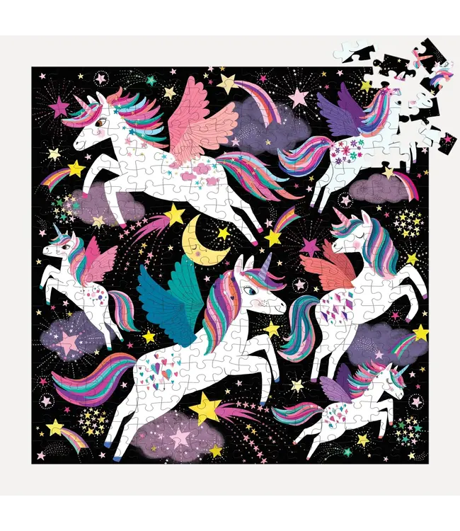 Mudpuppy | Glow in the Dark Puzzle | Unicorns Illuminated | 300 pcs | 7+