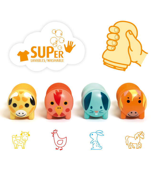 Djeco | Stempels | Dieren op de Boerderij | +18 mnd