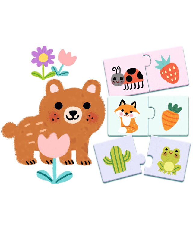 Djeco | Puzzel Duo | Kleuren | 24 delig | 2+