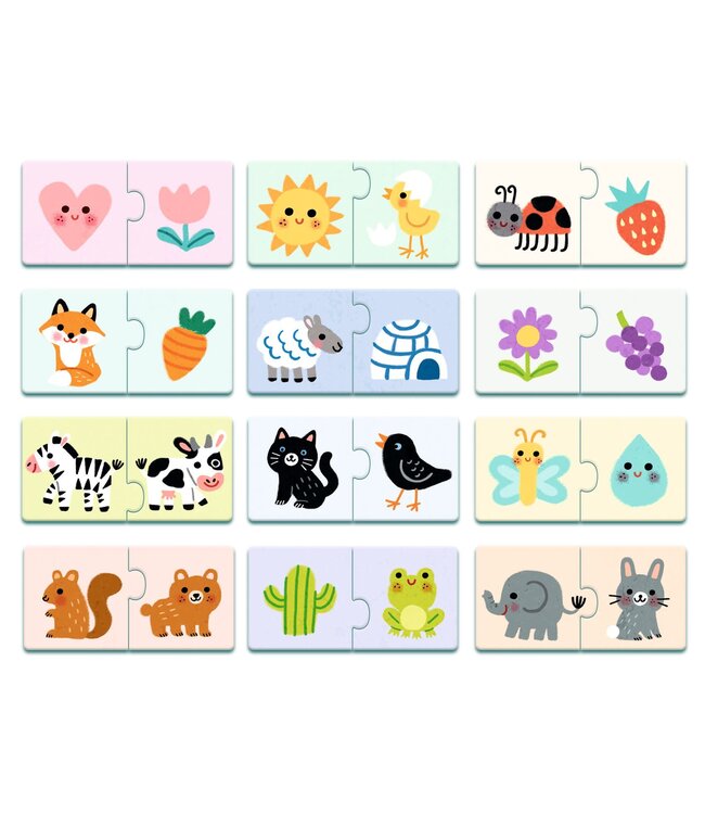 Djeco | Puzzel Duo | Kleuren | 24 delig | 2+