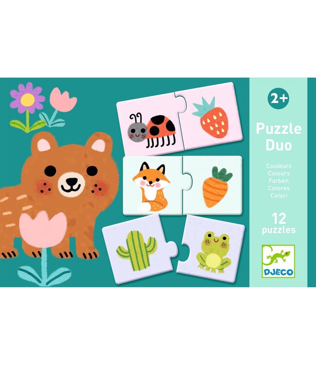 Djeco | Puzzel Duo | Kleuren | 24 delig | 2+