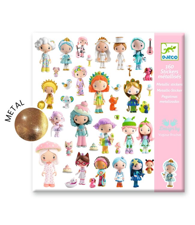 Djeco | Metallic Stickers | De kleine wereld van Tinyly |160 delig | 4+