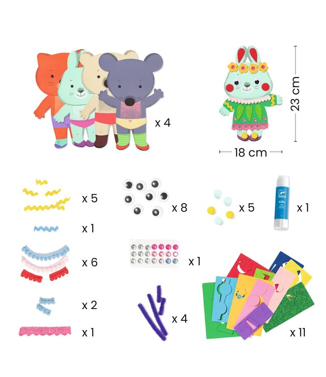 Djeco | Collages | Little Sweethearts | 3-6 jaar