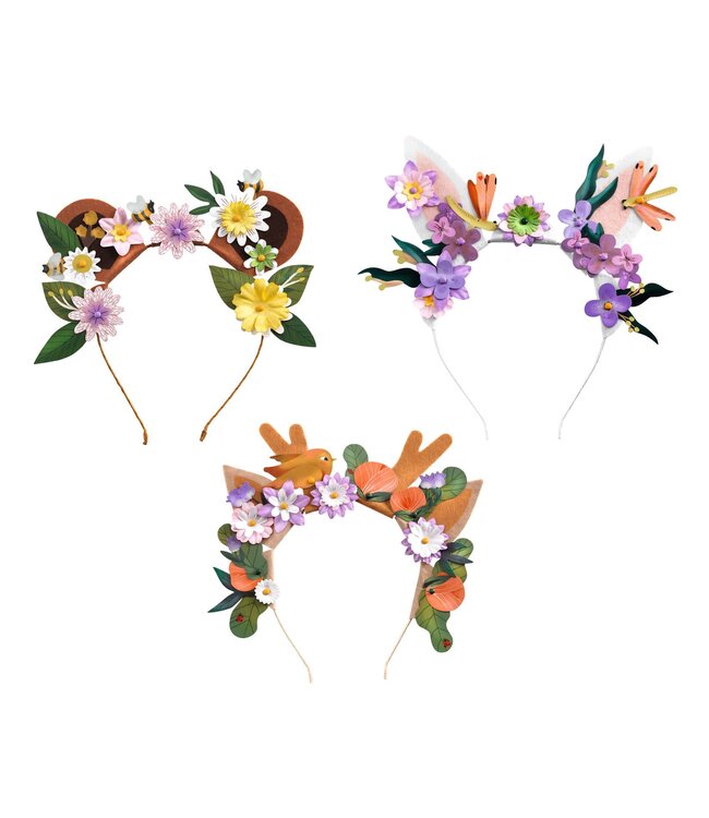 Djeco | Do it Yourself | 3 Headbands | Flower Friends | 6+