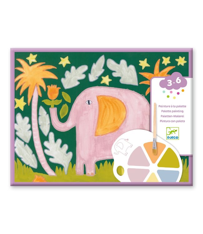 Djeco | Schilderen met een Pallet | Wilde dieren | 3 - 6 jaar