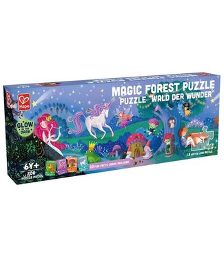 Hape Hape | Puzzle | Glow in the Dark | Magic Forest | 1,50 x 30 cm | 200 stukjes | 7+