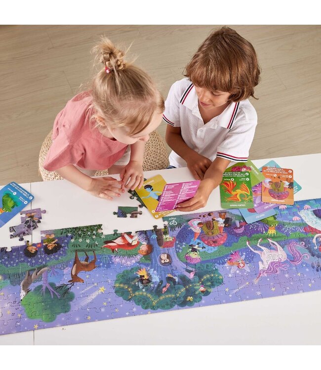 Hape | Puzzle | Glow in the Dark | Magic Forest | 1,50 x 30 cm | 200 stukjes | 7+