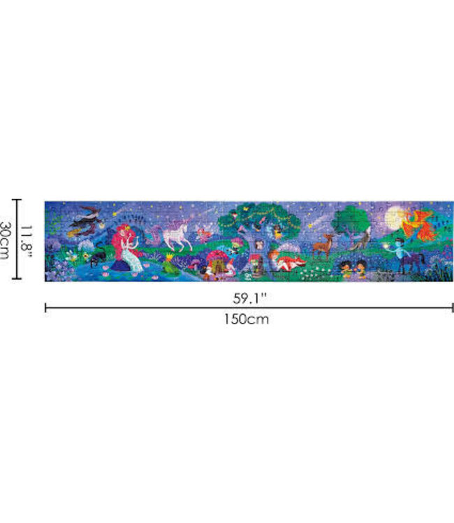 Hape | Puzzle | Glow in the Dark | Magic Forest | 1,50 x 30 cm | 200 stukjes | 7+