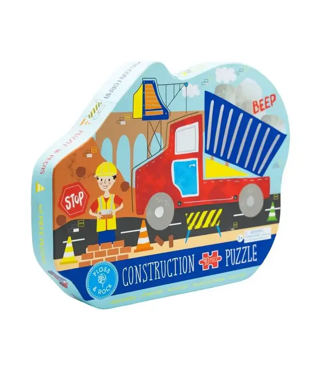Floss & Rock | Jigsaw Puzzle in Shaped Box | 40 delig | Construction | 3+