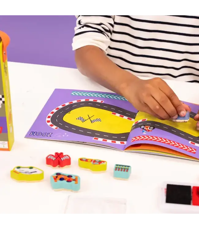 Floss & Rock | My Stamper Set | 8 Wooden Stamps | Cars | 3+