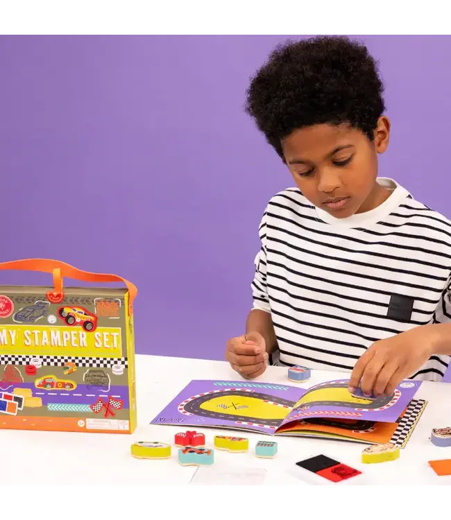 Floss & Rock | My Stamper Set | 8 Wooden Stamps | Cars | 3+