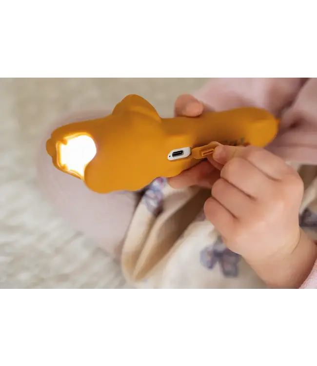 Rabbit & Friends | Leeuw | Oplaadbare Zaklantaarn | Siliconen | 25cm | 2+