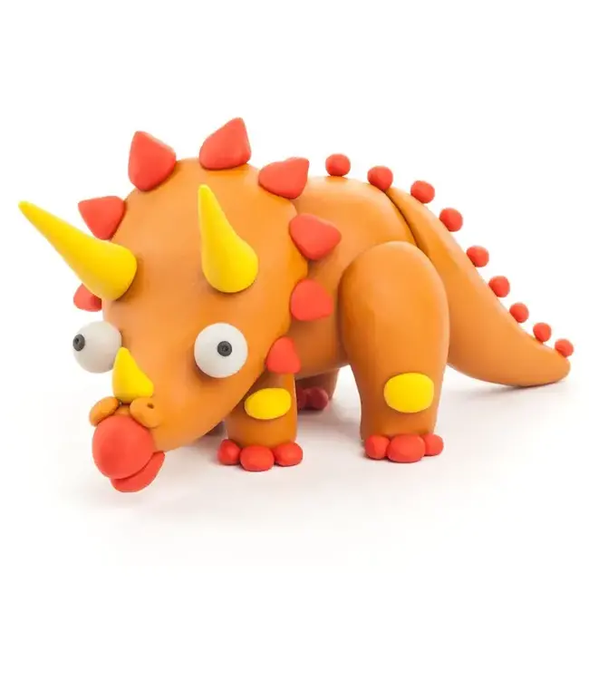 Hey Clay | Set voor 6 Dieren | Dinos | 13 kleuren | 3+