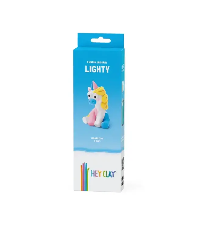 Hey Clay | Regenboog Eenhoorn | Lighty | 5 kleuren | 3+