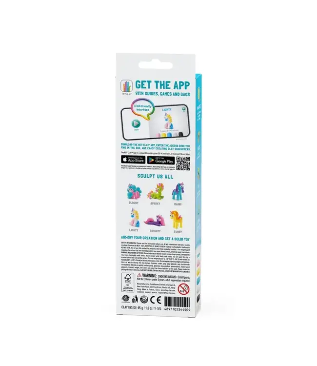 Hey Clay | Regenboog Eenhoorn | Lighty | 5 kleuren | 3+