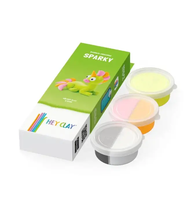 Hey Clay | Regenboog Eenhoorn | Sparky | 5 kleuren | 3+