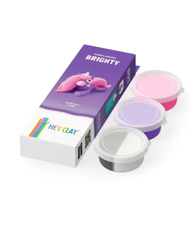 Hey Clay | Regenboog Eenhoorn | Brighty | 5 kleuren | 3+