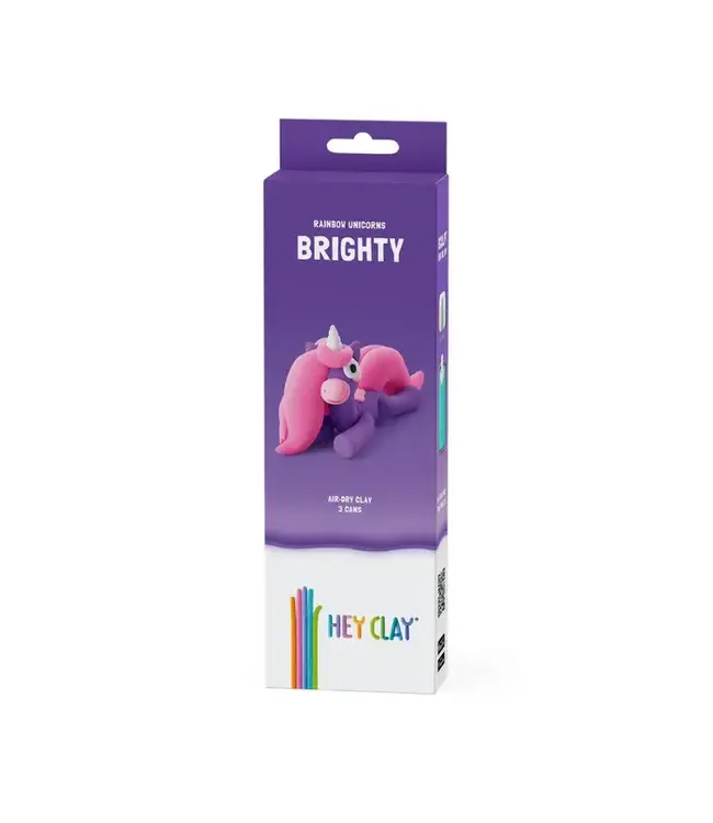 Hey Clay | Regenboog Eenhoorn | Brighty | 5 kleuren | 3+