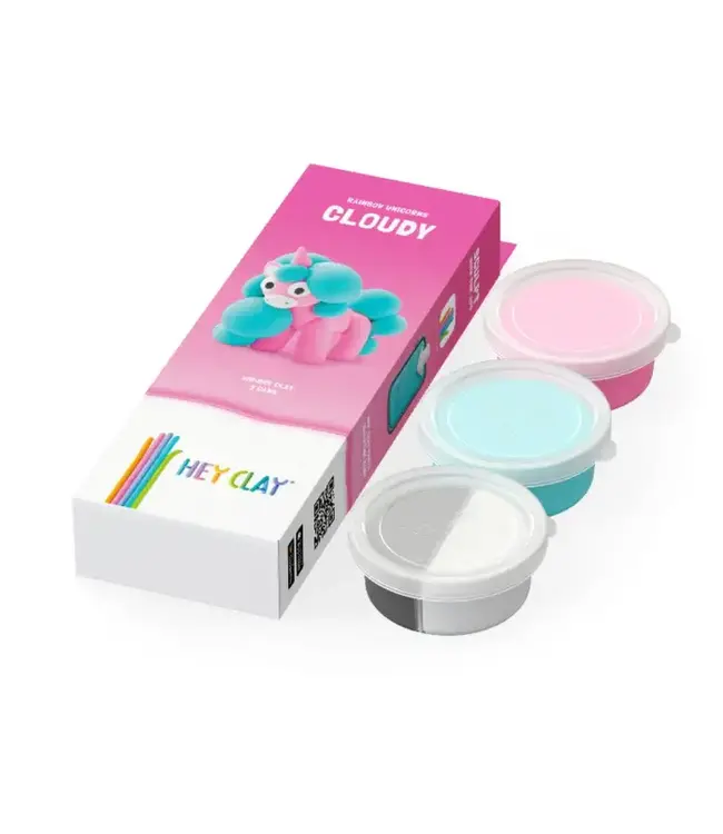 Hey Clay | Regenboog Eenhoorn | Cloudy | 4 kleuren | 3+