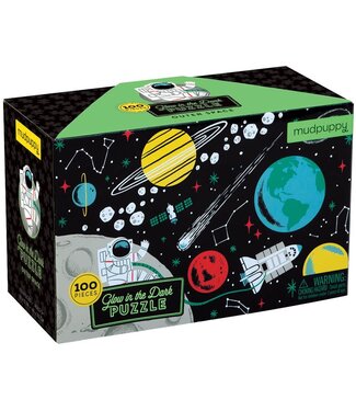 Mudpuppy Mudpuppy | Puzzle | Glow in Dark | Outer Space | 100 stukjes | 5+