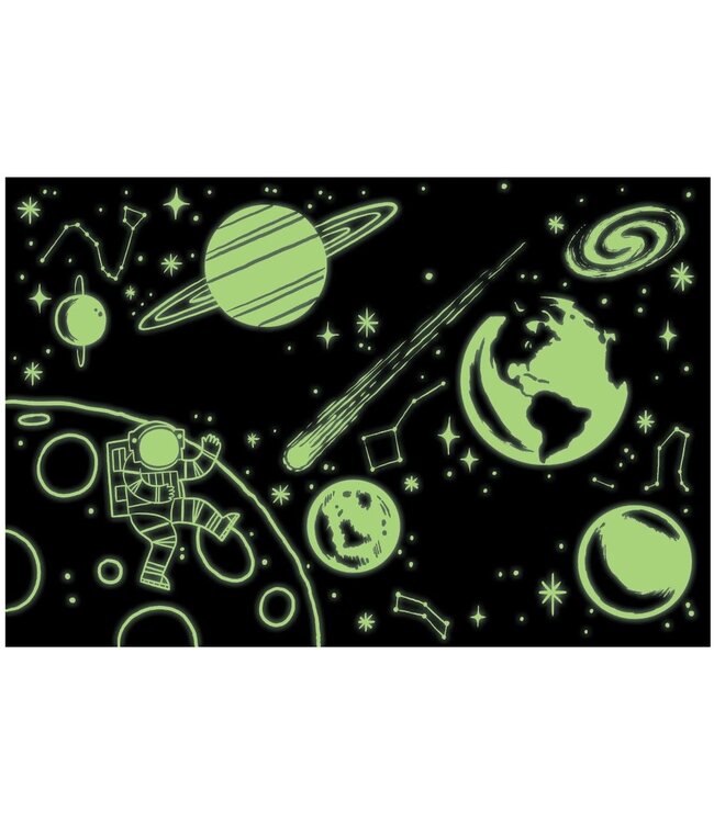 Mudpuppy | Puzzle | Glow in Dark | Outer Space | 100 stukjes | 5+