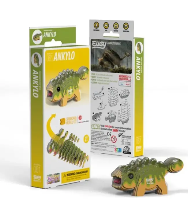 Eugy | 3D Cardboard Model Kit | Prehistoric Life | Ankylo | 6+