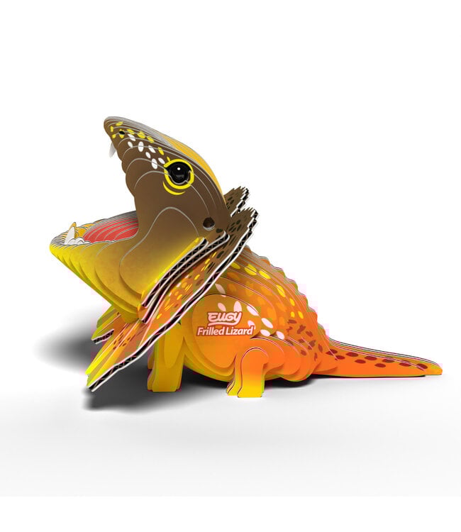 Eugy | 3D Cardboard Model Kit | Wild Life | Frilled Lizard | 6+