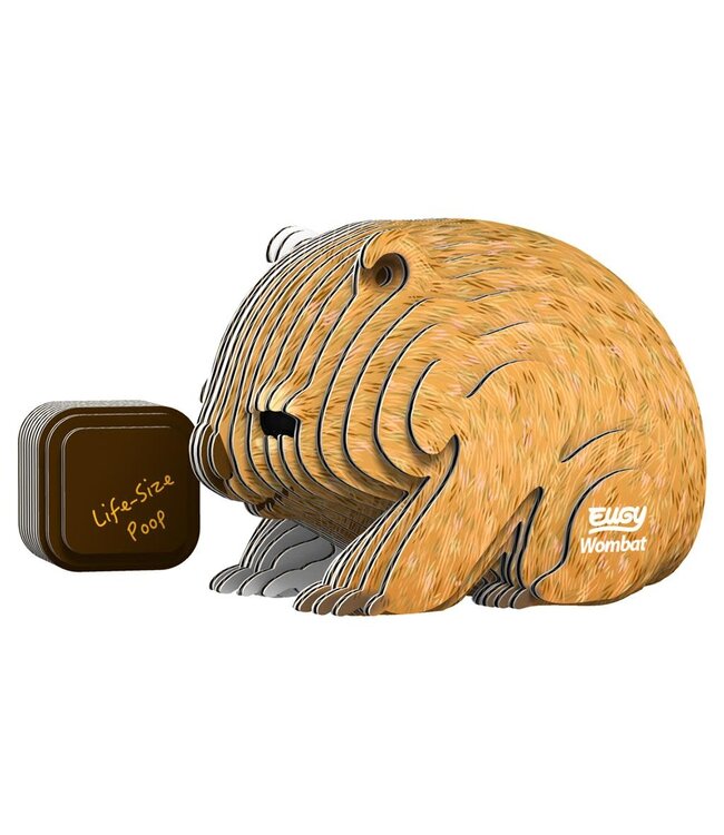Eugy | 3D Cardboard Model Kit | Wild Life | Wombat | 6+