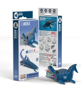 Eugy Eugy | 3D Cardboard Model Kit | Prehistoric Life | Mosasaurus | 6+